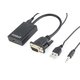 Зображення  Адаптер Cablexpert VGA-HDMI 0.15м Black — A-VGA-HDMI-01