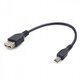 Зображення  Кабель Cablexpert USB2.0 - USB Micro-B, 0.15 м, black — A-OTG-AFBM-03
