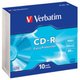 Изображение  Диск CD-R Verbatim 700MB 52x Slim, 10шт Extra - 43415