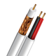 Зображення  Коаксіальний кабель Trinix RG-59+2x0.5 White 1м., Метрів в бухті: 1м.