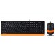 Зображення  Комплект мишка + клавіатура A4Tech F1010 USB Black/Orange