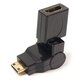 Изображение  Переходник PowerPlant miniHDMI(AM)-HDMI(AF), 360 degrees, Black — KD00AS1300