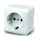 Зображення  Розетка PROinstal OS/G outdoor, White 1-портова