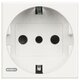 Зображення  Модуль розетки Bticino Axolute HD4140 White з шторками