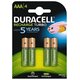Изображение  Аккумулятор Duracell Recharge Turbo DX2400 LSD Ni-MH AAA/HR03 900 mAh BL 4шт