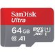 Изображение  Карта памяти SanDisk Ultra UHS-I MicroSDXC Class 10 64GB + SD-adapter - SDSQUNR-064G-GN3MA, Объем памяти: 64 Гб