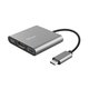 Изображение  USB Hub (хаб) Trust Dalyx 3-in-1 Multiport USB-C Adapter Aluminium — 23772
