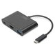 Зображення  Адаптер Digitus USB-C - HDMA, 2xUSB - DA-70855
