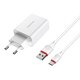 Зображення  Зарядний пристрій Borofone BA21A Long journey single port QC3.0 charger set(Type-C) White – BA21ACW
