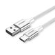 Зображення  Кабель Ugreen US288 USB - USB-C, 3м, Silver-White - 60409